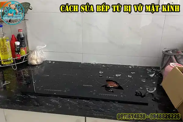 Bếp từ bị vỡ mặt kính có nguy hiểm không