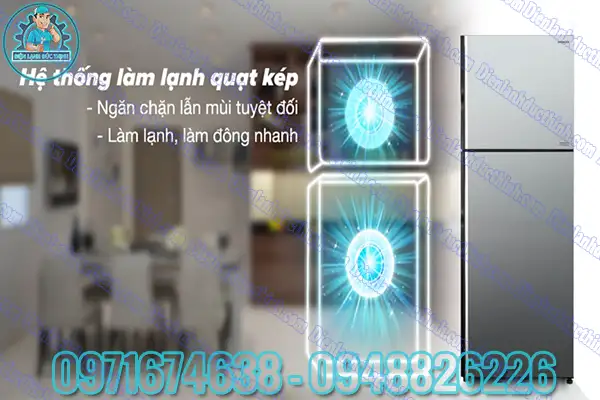 Quạt tủ lạnh Hitachi 3 dây 9x9