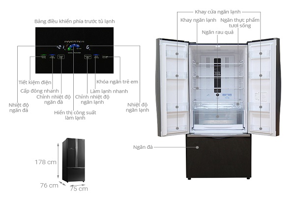 sửa tủ lạnh Hitachi R-FWB545PGV2 2