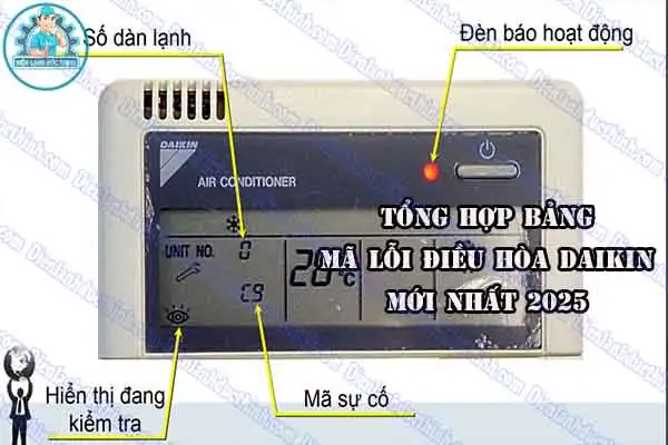 Bảng mã lỗi điều hòa Daikin VRV