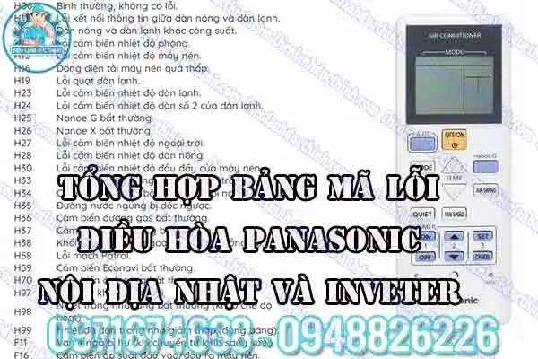 Mã lỗi máy lạnh Panasonic nháy đèn Timer