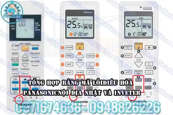 Mã lỗi máy lạnh Panasonic Inverter