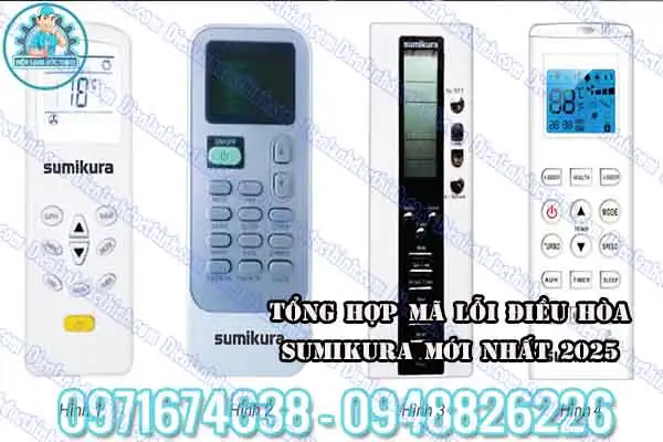 Bảng mã lỗi điều hòa Sumikura âm trần