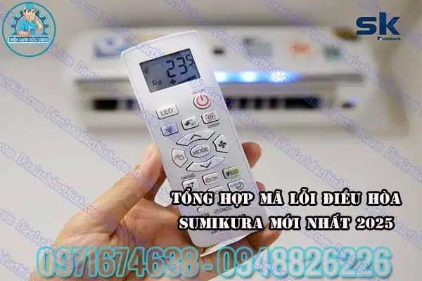 Điều khiển điều hòa Sumikura hiện số 0