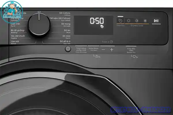 Cách mở khóa máy sấy Electrolux