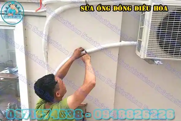 Ống đồng điều hòa bị gấp