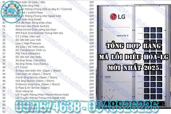 Cách check mã lỗi máy lạnh LG