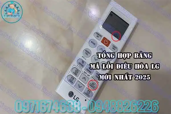 Cách test mã lỗi máy lạnh LG inverter