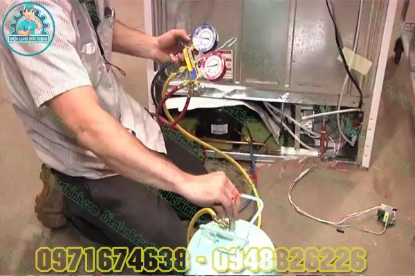 Trình bày quy trình nạp gas cho tủ lạnh