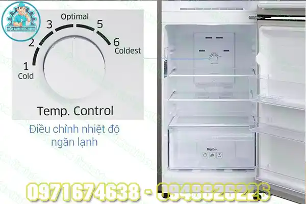 Nhiệt độ ngăn mát tủ lạnh Samsung