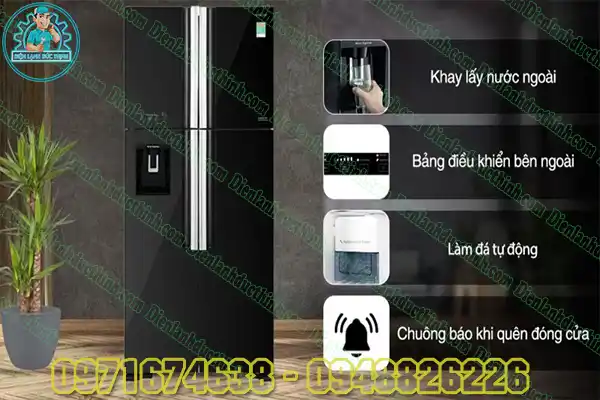 tủ lạnh hitachi inverter 509 lít r-fw650pgv8 gbk