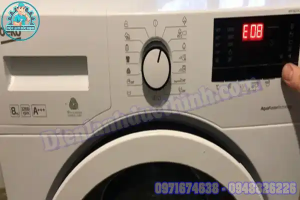 Lỗi E08 máy giặt Beko