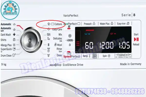 Máy giặt Bosch báo lỗi E83