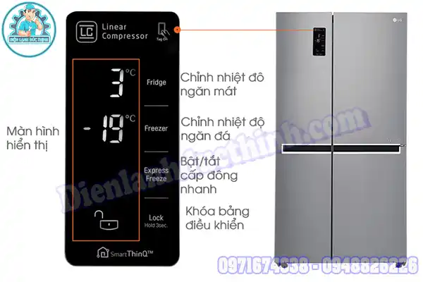 Mã lỗi tủ lạnh LG nháy đèn 6 lần