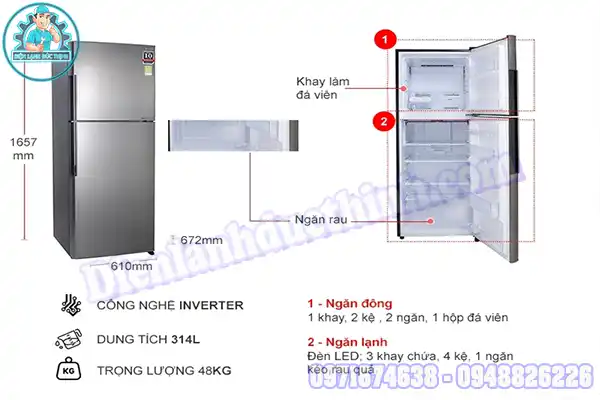 Lỗi e3 tủ lạnh sharp