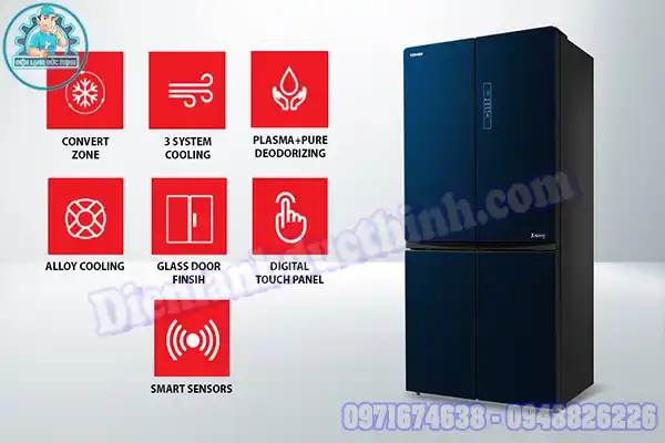 Tủ lạnh Toshiba nháy đèn Eco và Quick
