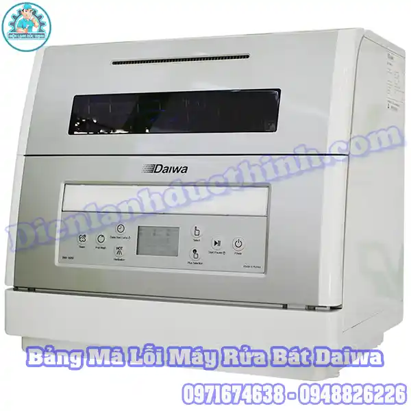 Bảng Mã Lỗi Máy Rửa Bát Daiwa Hướng Dẫn Test, Reset