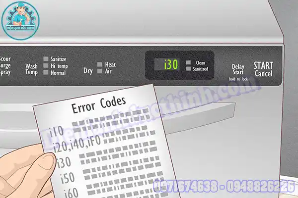 Frigidaire dishwasher error code i30