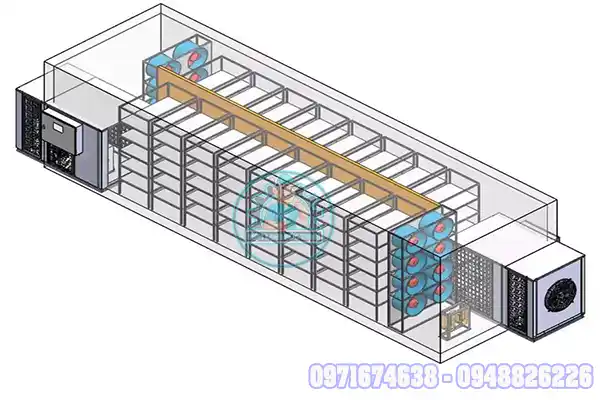 buồng sấy tuần hoàn nhiệt
